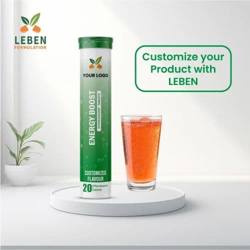 750mg Energy Boost - private label contract manufacturing by Leben Formulation