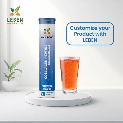 Collagen Peptide Tablets - private label contract manufacturing by Leben Formulation