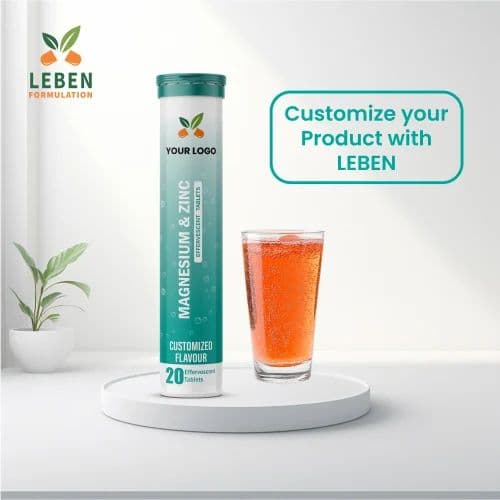 Magnesium and Zinc Tablets - private label contract manufacturing by Leben Formulation