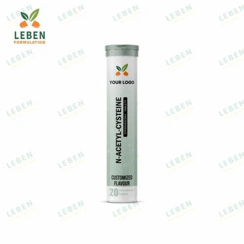 N-Acetyl Cysteine (NAC) Tablets - private label contract manufacturing by Leben Formulation