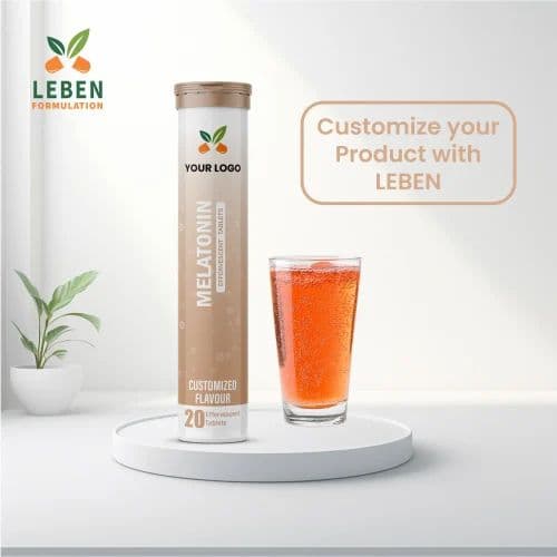 5mg Melatonin Tablets - private label contract manufacturing by Leben Formulation