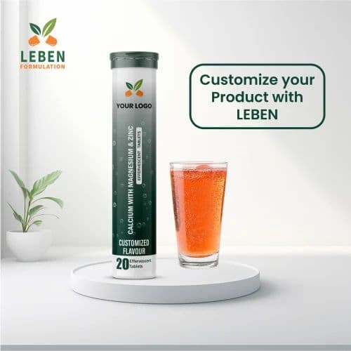 Calcium Magnesium Zinc Tablets - private label contract manufacturing by Leben Formulation