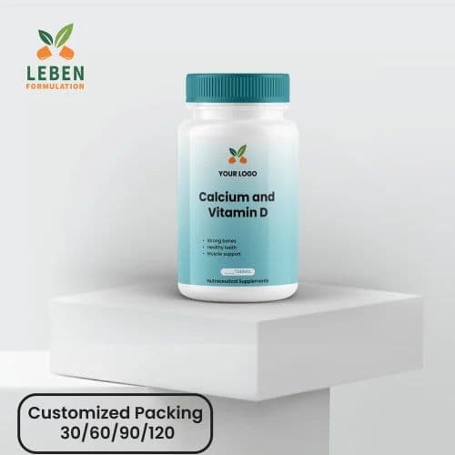 Calcium Vitamin D3 Tablet - private label contract manufacturing by Leben Formulation