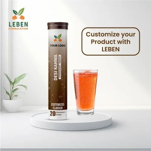 Desi Kahwa Effervescent Tablet - private label contract manufacturing by Leben Formulation