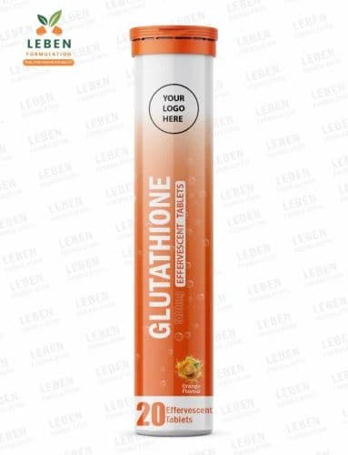 Glutathione (Reduced) Effervescent — Blueberry Flavour - private label contract manufacturing by Leben Formulation