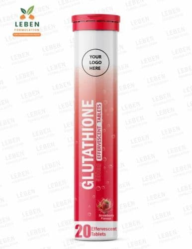 Glutathione (Reduced) Effervescent — Pineapple Flavour - private label contract manufacturing by Leben Formulation