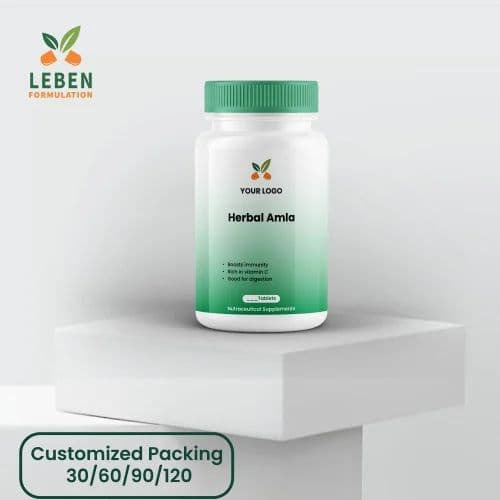 Herbal Amla Tablets - private label contract manufacturing by Leben Formulation