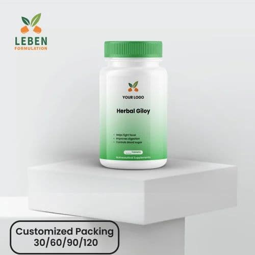 Herbal Giloy Tablet - private label contract manufacturing by Leben Formulation