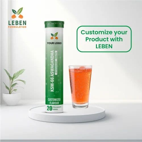 KSM-66 Ashwagandha Tablets - private label contract manufacturing by Leben Formulation