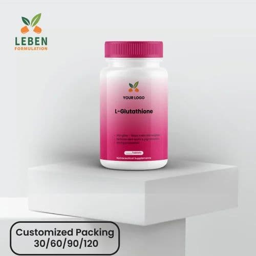 L-Glutathione Tablets - private label contract manufacturing by Leben Formulation