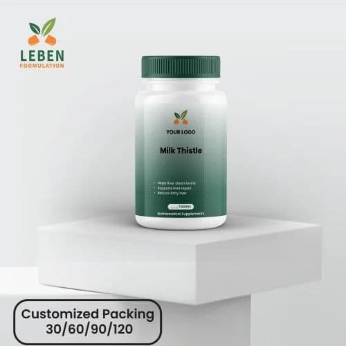 Milk Thistle Tablets - private label contract manufacturing by Leben Formulation
