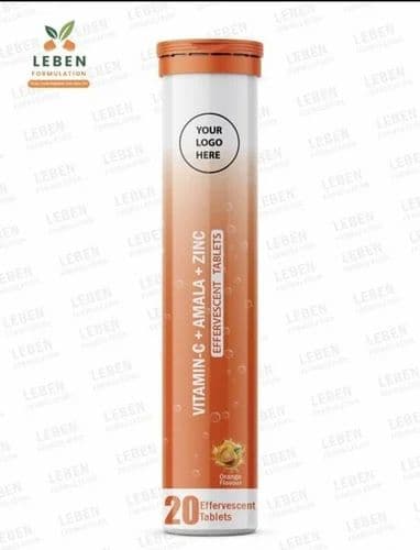 Multivitamin Effervescent Tablets - private label contract manufacturing by Leben Formulation
