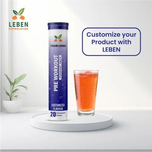 Pre-Workout Supplement - private label contract manufacturing by Leben Formulation