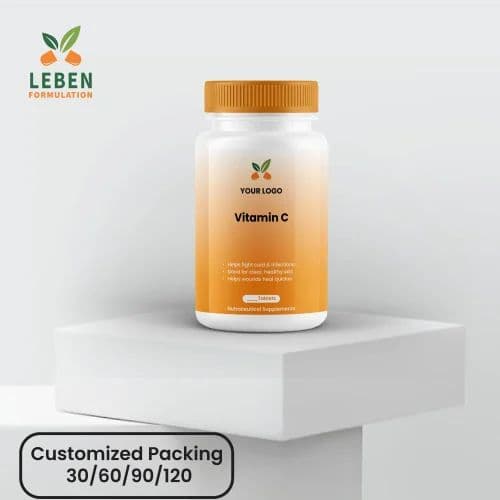 Vitamin C Chewable Tablet - private label contract manufacturing by Leben Formulation